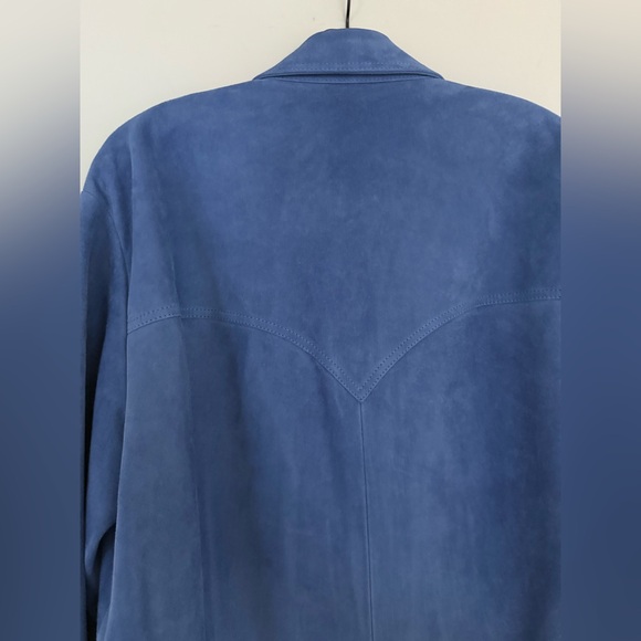 Khaite Jinn Suede Shirt, 6, Blue Iris - Picture 14 of 17